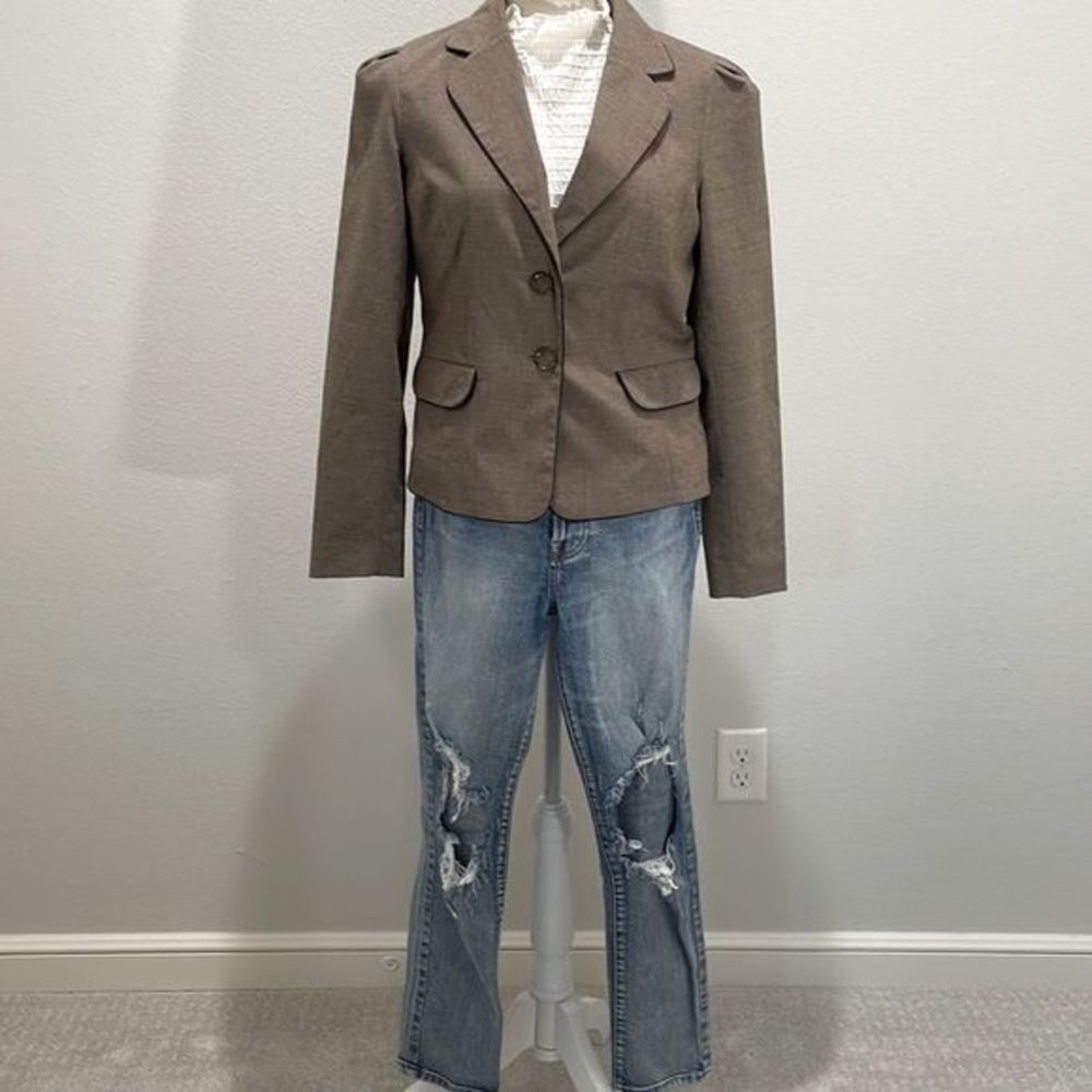 Tan and Brown crop blazer size medium